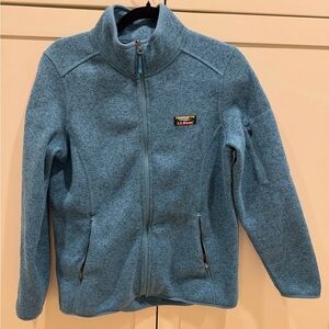 L.L. Bean Teal Heather Full-Zip Fleece Jacket